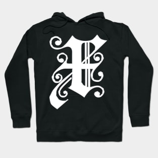 Silver Letter X Hoodie